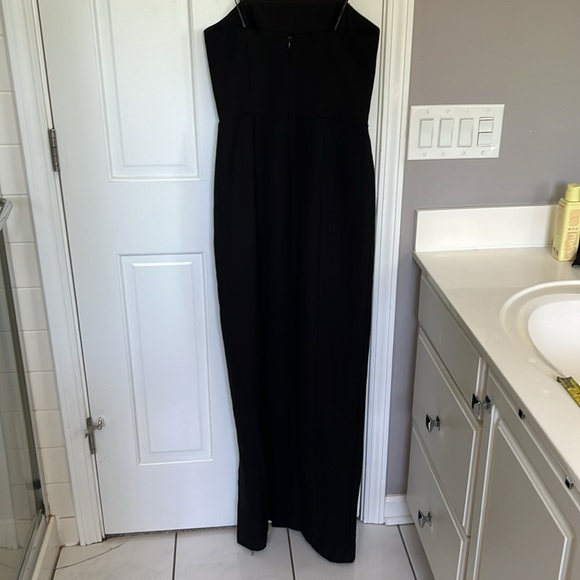 WAYF the Mills Strapless Bonded Bodice Column Gown Dress Maxi Long Thigh Slit - Picture 6 of 7